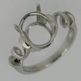 Sterling Silver Semi Mount Ring Setting Oval OV 11x9mm - Syzjewelry